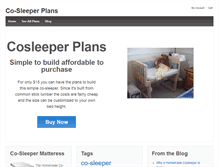 Tablet Screenshot of cosleeperplans.com